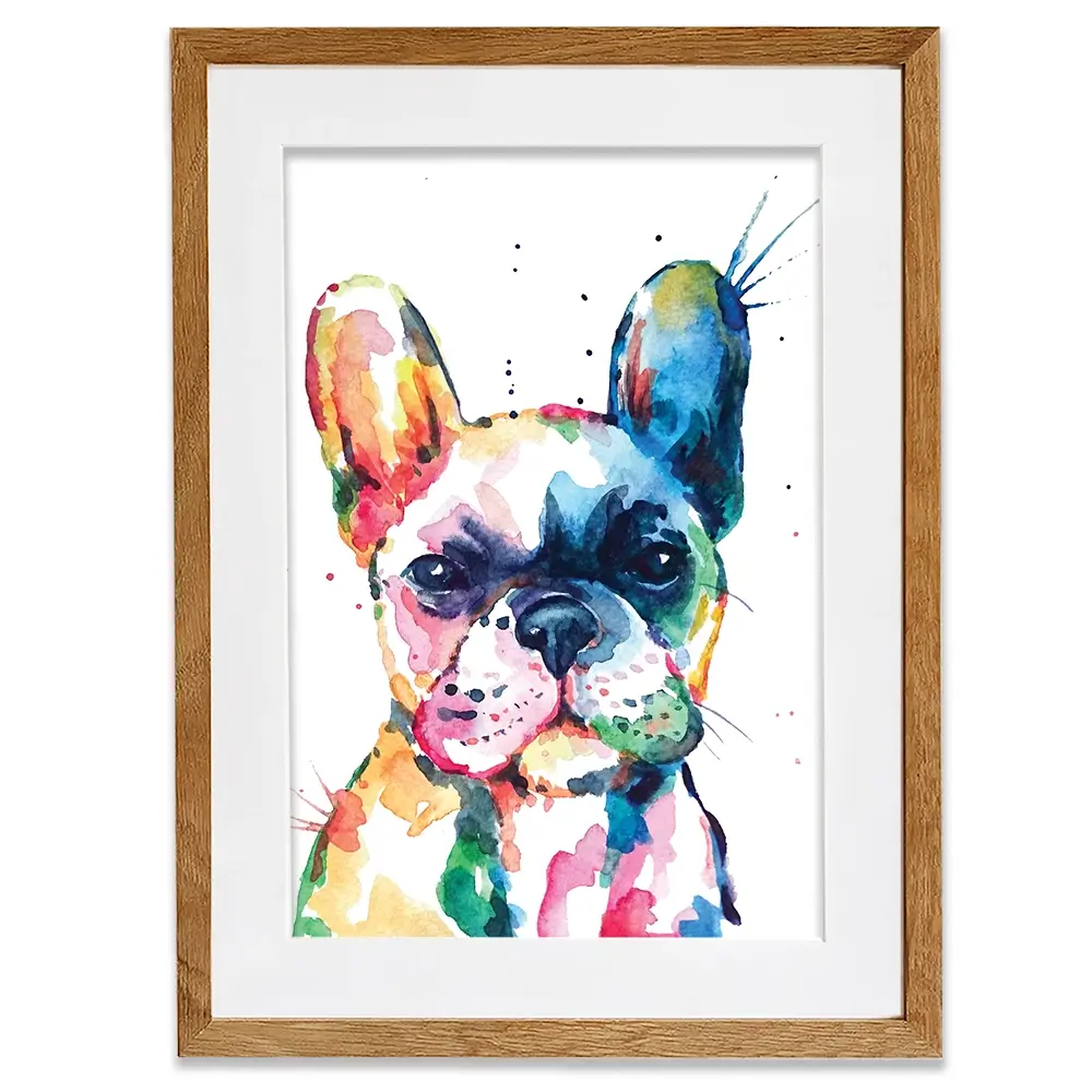 Watercolour Frenchie Framed Art Print Watercolour Frenchie Framed Art Print wall art product Yuli_ya / Shutterstock