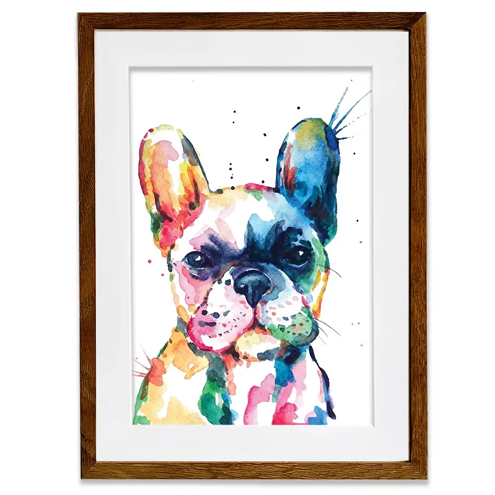 Watercolour Frenchie Framed Art Print Watercolour Frenchie Framed Art Print wall art product Yuli_ya / Shutterstock