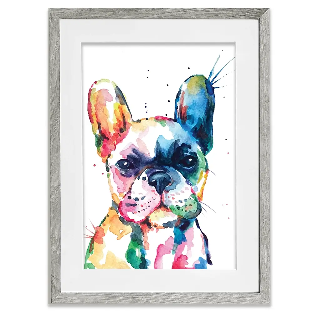 Watercolour Frenchie Framed Art Print Watercolour Frenchie Framed Art Print wall art product Yuli_ya / Shutterstock