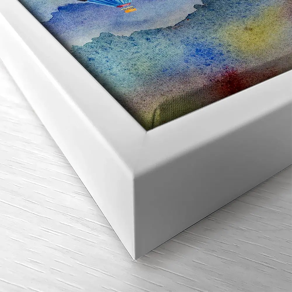 Watercolour Hot Air Balloons Square Canvas Print Watercolour Hot Air Balloons Square Canvas Print wall art product Painterstock / Shutterstock