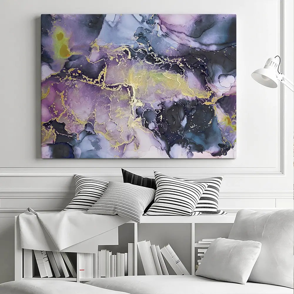 Watercolour Marble Purple Blend Canvas Print Watercolour Marble Purple Blend Canvas Print wall art product Seamless Watercolor / Shutterstock