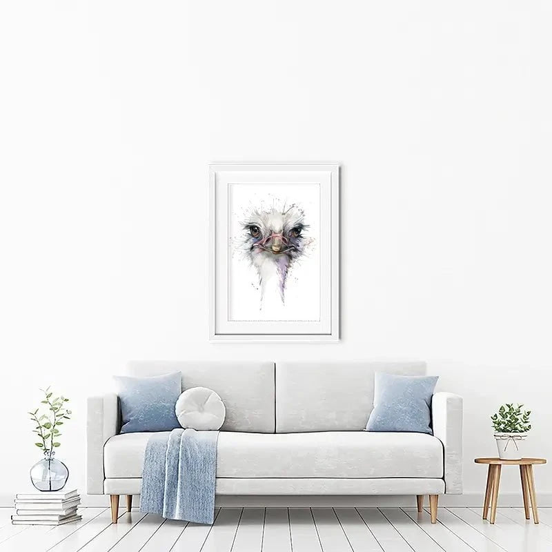 Watercolour Ostrich Framed Art Print Watercolour Ostrich Framed Art Print wall art product Faenkova Elena / Shutterstock