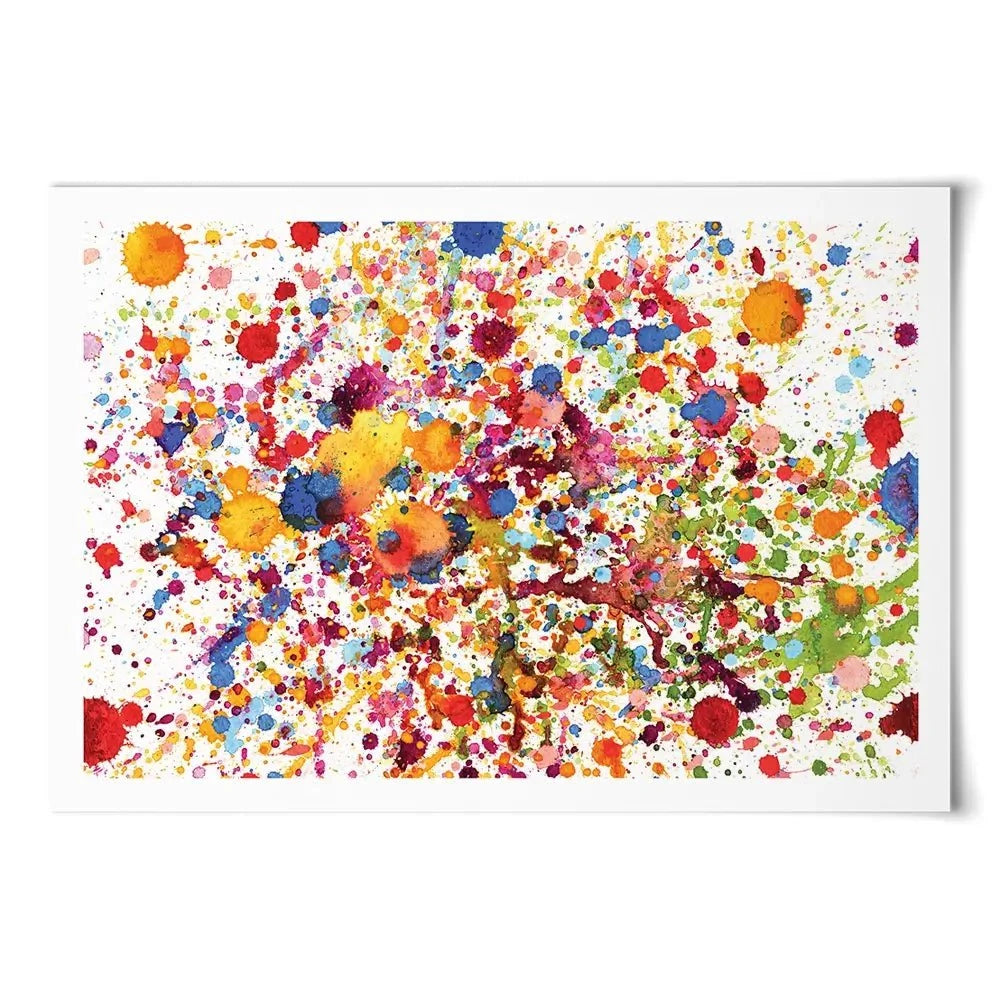 Watercolour Paint Splash Art Print Watercolour Paint Splash Art Print wall art product prapass / Shutterstock
