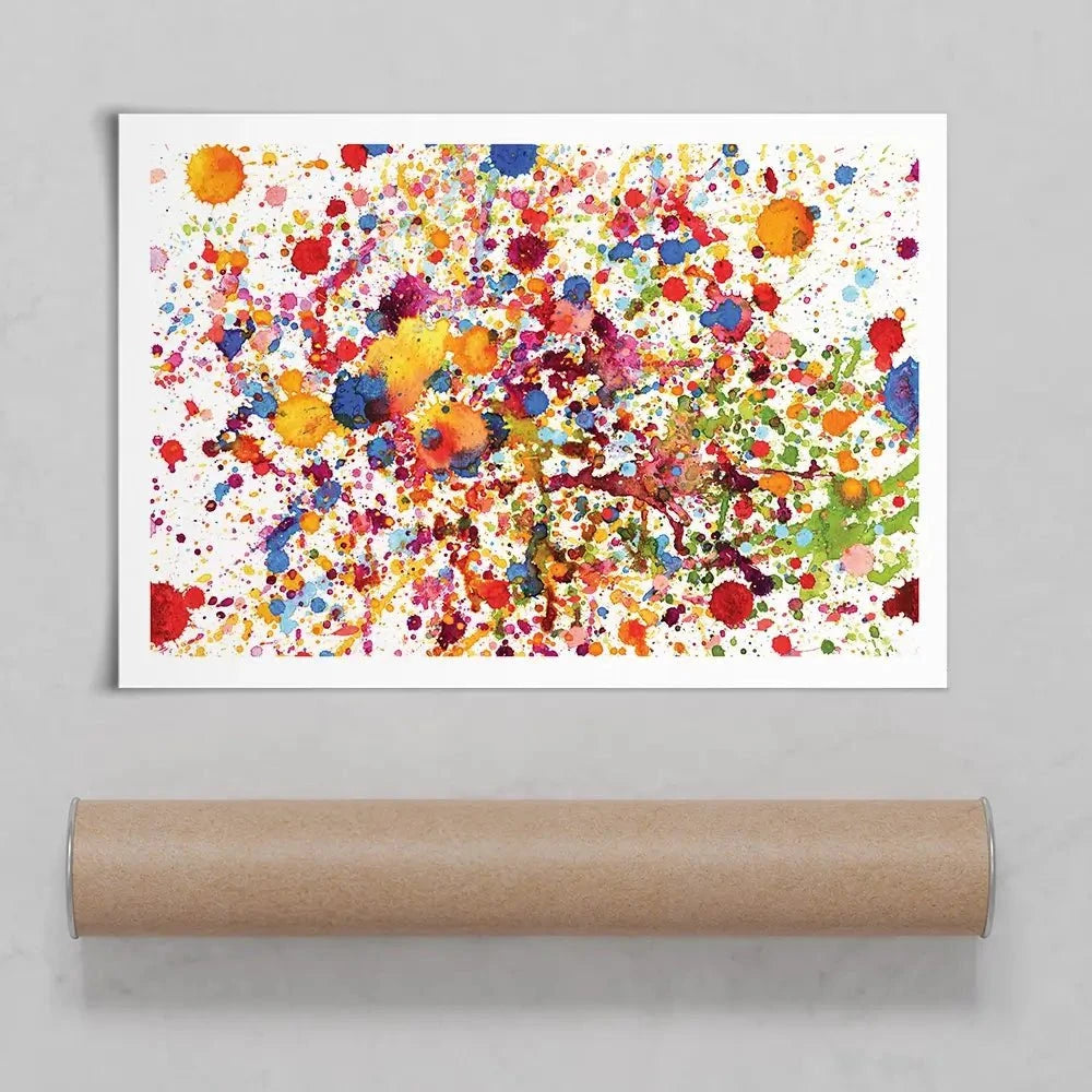 Watercolour Paint Splash Art Print Watercolour Paint Splash Art Print wall art product prapass / Shutterstock