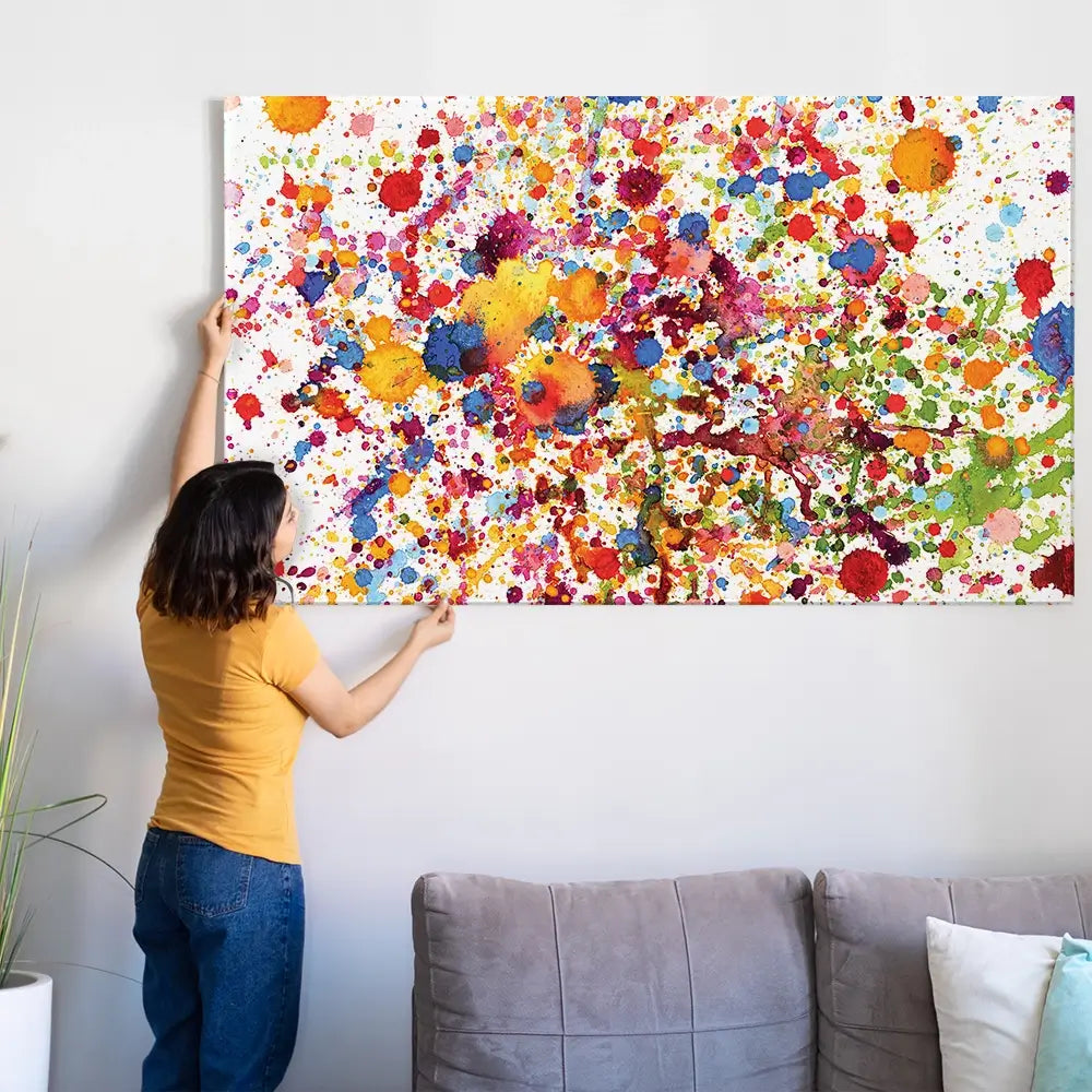 Watercolour Paint Splash Oversized Canvas Print Watercolour Paint Splash Oversized Canvas Print wall art product Art Print Shop