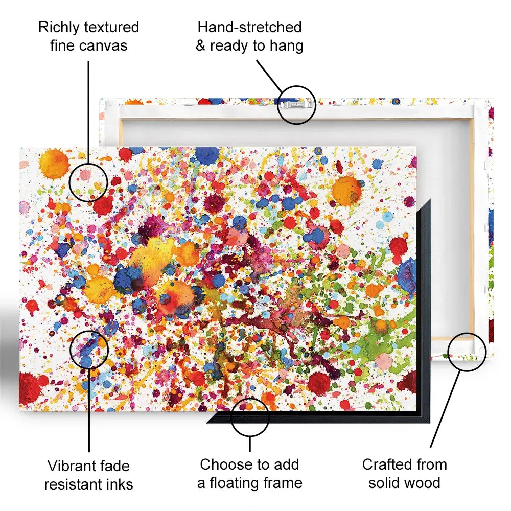 Watercolour Paint Splash Oversized Canvas Print Watercolour Paint Splash Oversized Canvas Print wall art product prapass / Shutterstock