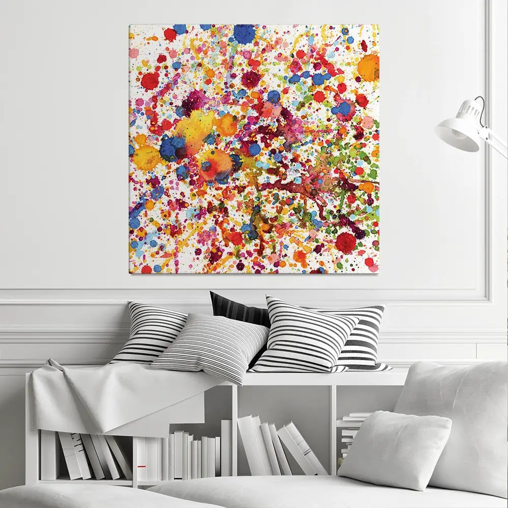 Watercolour Paint Splash Square Canvas Print Watercolour Paint Splash Square Canvas Print wall art product prapass / Shutterstock