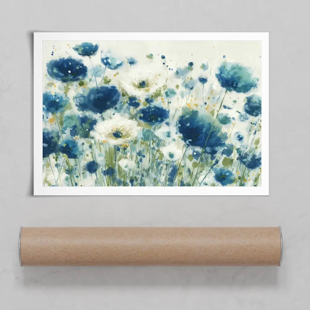 Watercolour Poppies On Ivory Art Print Watercolour Poppies On Ivory Art Print wall art product Chromatic Storm Studio