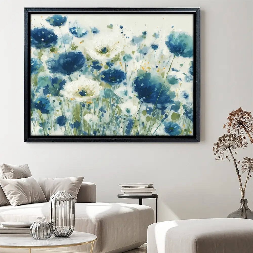 Watercolour Poppies On Ivory Canvas Print Watercolour Poppies On Ivory Canvas Print wall art product Chromatic Storm Studio