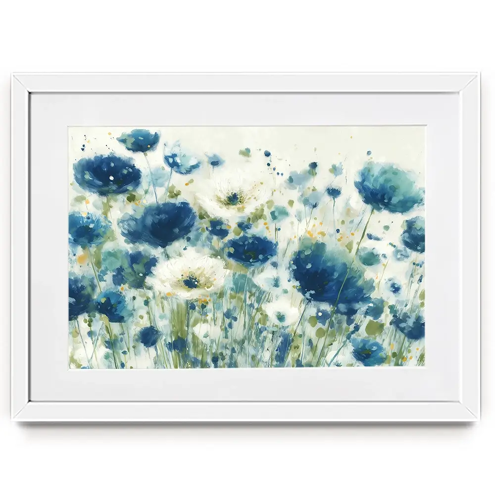 Watercolour Poppies On Ivory Framed Art Print Watercolour Poppies On Ivory Framed Art Print wall art product Chromatic Storm Studio