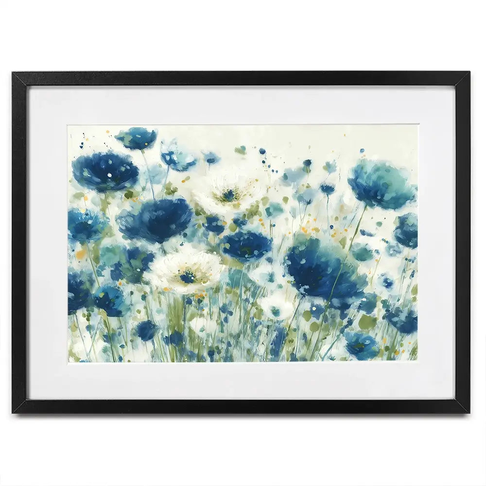 Watercolour Poppies On Ivory Framed Art Print Watercolour Poppies On Ivory Framed Art Print wall art product Chromatic Storm Studio
