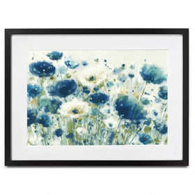 Watercolour Poppies On Ivory Framed Art Print Watercolour Poppies On Ivory Framed Art Print wall art product Chromatic Storm Studio