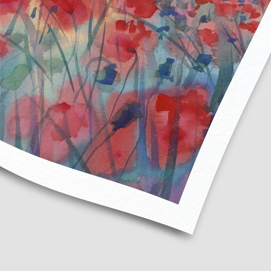 Watercolour Poppy Field Art Print wall art product Egle Lipeikaite / Shutterstock