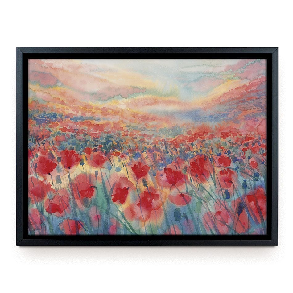 Watercolour Poppy Field Canvas Print wall art product Egle Lipeikaite / Shutterstock