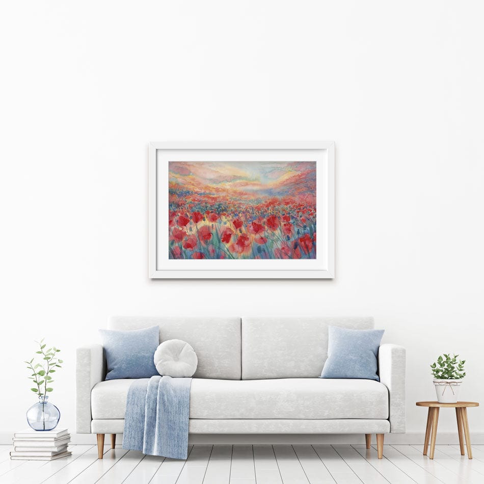 Watercolour Poppy Field Framed Art Print wall art product Egle Lipeikaite / Shutterstock