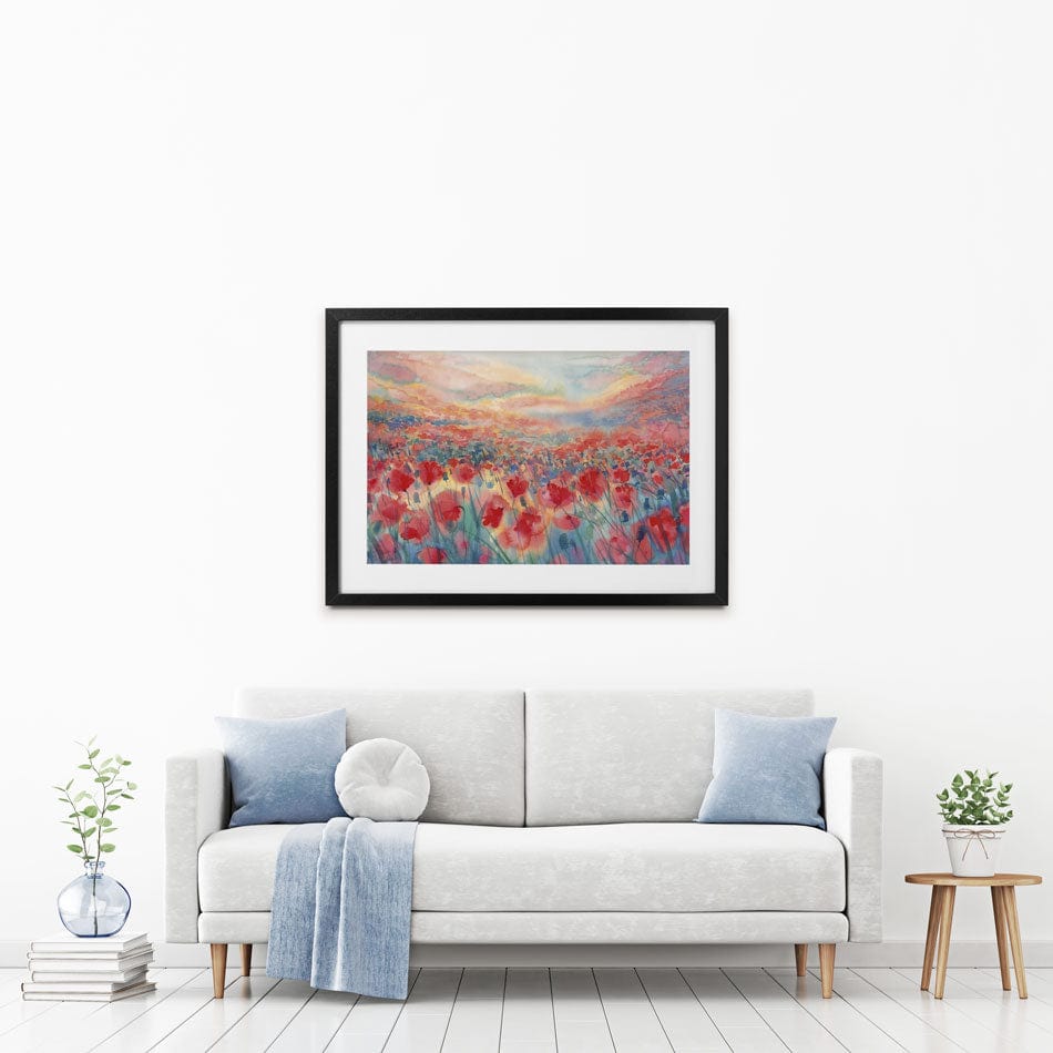 Watercolour Poppy Field Framed Art Print wall art product Egle Lipeikaite / Shutterstock