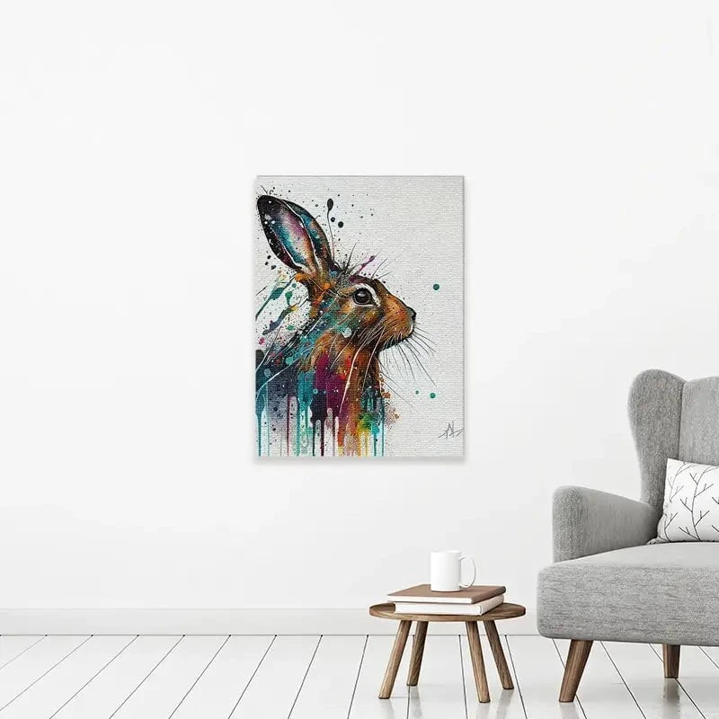 Watercolour Rabbit Canvas Print Watercolour Rabbit Canvas Print wall art product Lena Owens - Independent