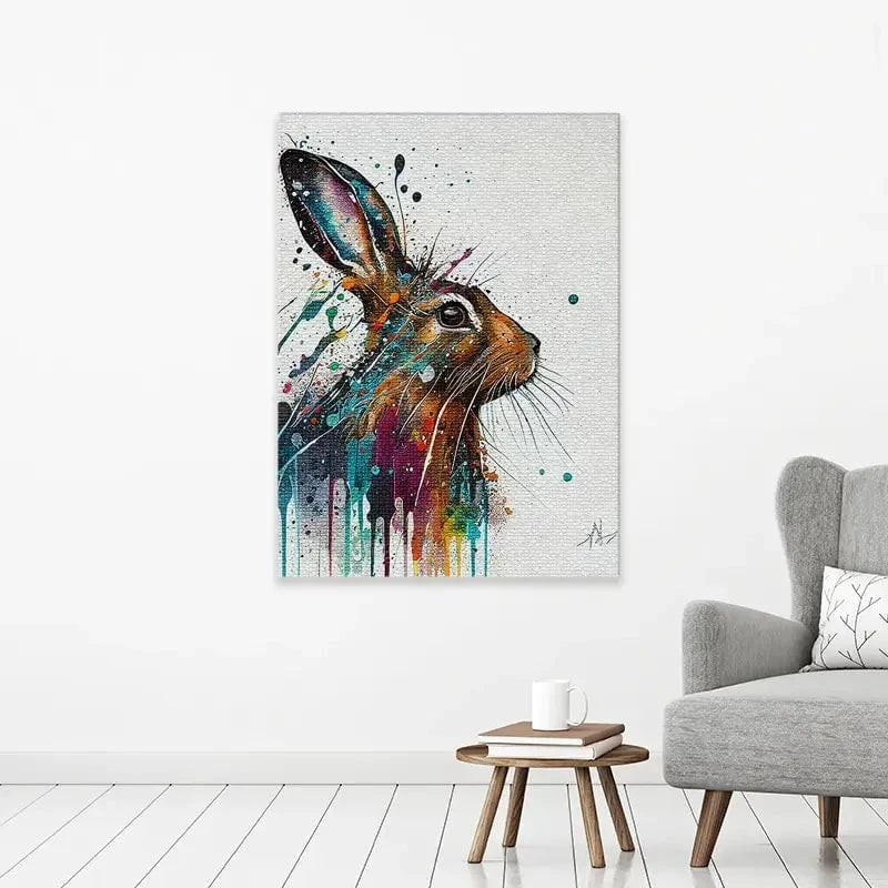 Watercolour Rabbit Canvas Print Watercolour Rabbit Canvas Print wall art product Lena Owens - Independent