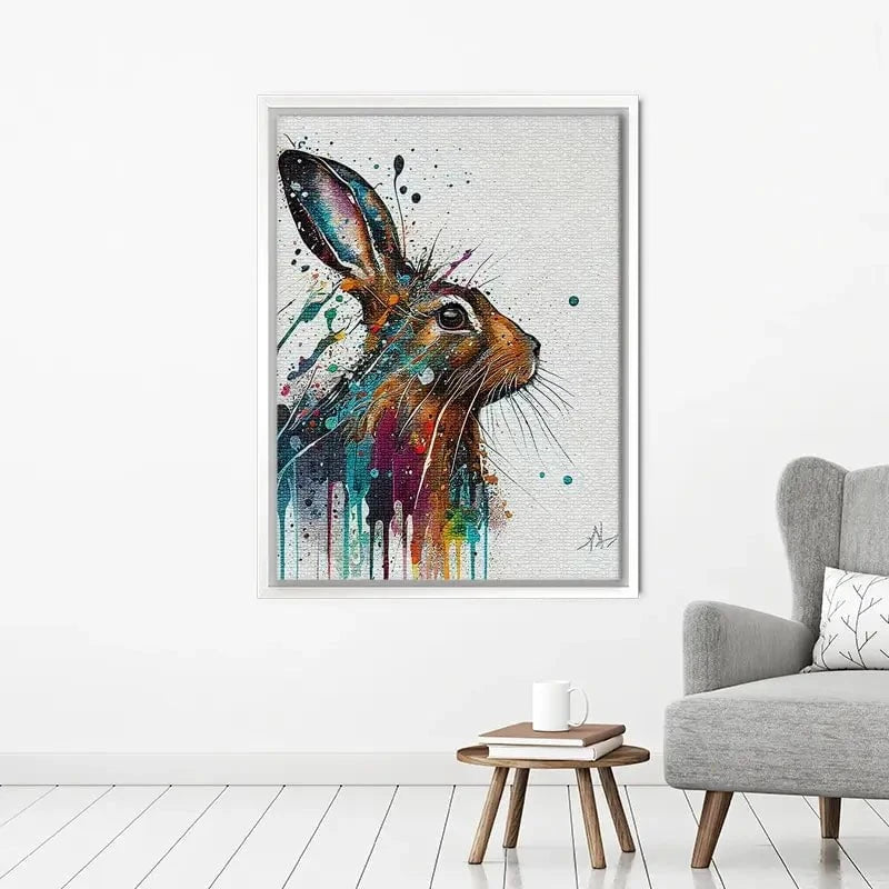 Watercolour Rabbit Canvas Print Watercolour Rabbit Canvas Print wall art product Lena Owens - Independent