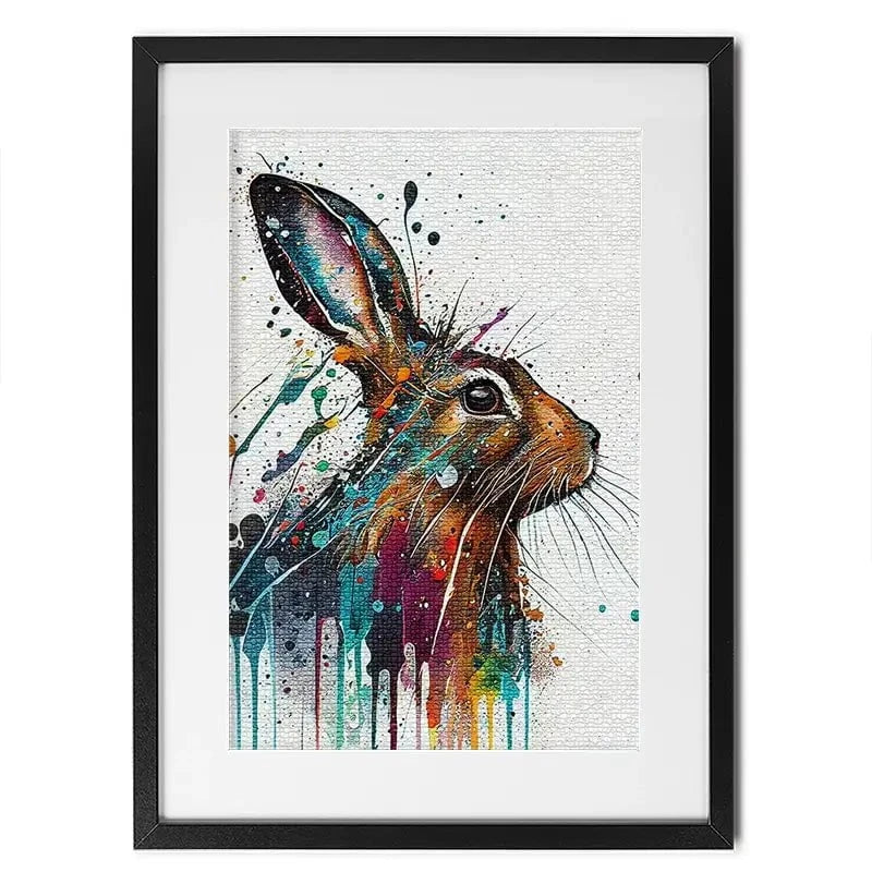 Watercolour Rabbit Framed Art Print Watercolour Rabbit Framed Art Print wall art product Lena Owens - Independent