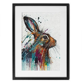 Watercolour Rabbit Framed Art Print Watercolour Rabbit Framed Art Print wall art product Lena Owens - Independent