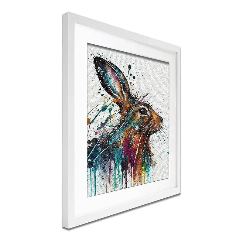 Watercolour Rabbit Framed Art Print Watercolour Rabbit Framed Art Print wall art product Lena Owens - Independent