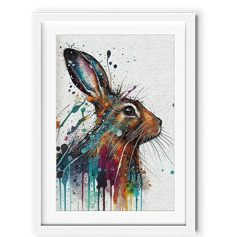 Watercolour Rabbit Framed Art Print Watercolour Rabbit Framed Art Print wall art product Lena Owens - Independent