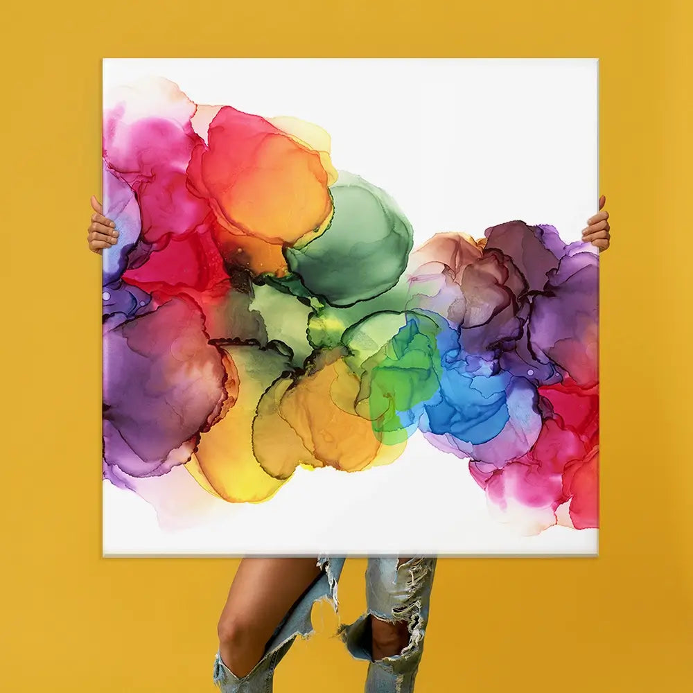 Watercolour Rainbow Curve Oversized Canvas Print Watercolour Rainbow Curve Oversized Canvas Print wall art product Art Print Shop