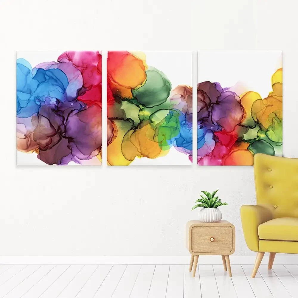 Watercolour Rainbow Curve Trio Canvas Print Watercolour Rainbow Curve Trio Canvas Print wall art product Rudchenko Liliia / Shutterstock