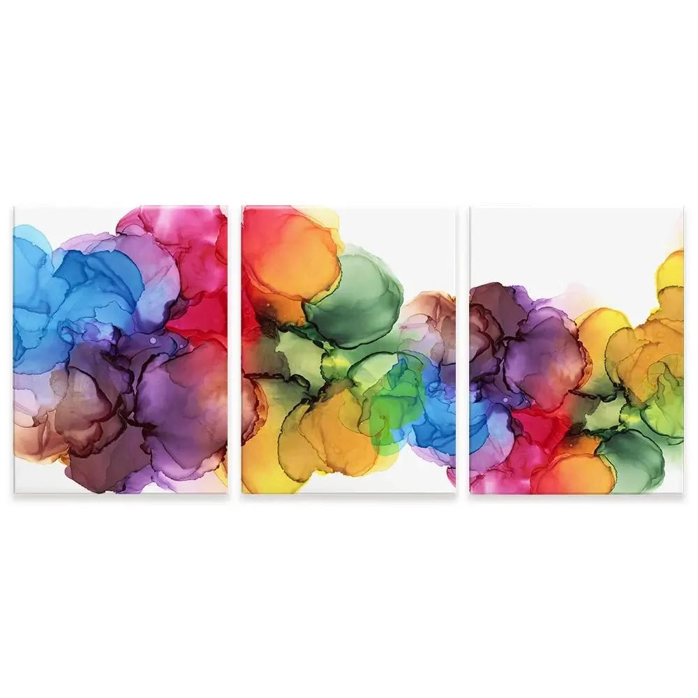 Watercolour Rainbow Curve Trio Canvas Print Watercolour Rainbow Curve Trio Canvas Print wall art product Rudchenko Liliia / Shutterstock