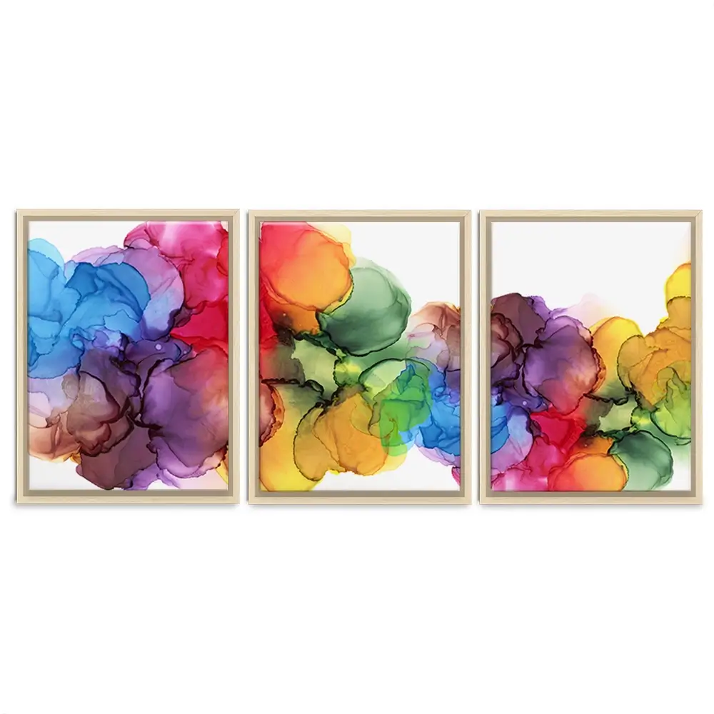 Watercolour Rainbow Curve Trio Canvas Print Watercolour Rainbow Curve Trio Canvas Print wall art product Rudchenko Liliia / Shutterstock