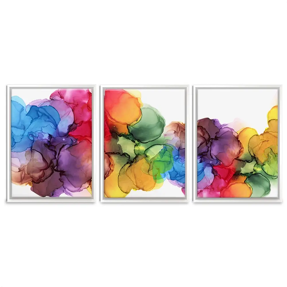 Watercolour Rainbow Curve Trio Canvas Print Watercolour Rainbow Curve Trio Canvas Print wall art product Rudchenko Liliia / Shutterstock