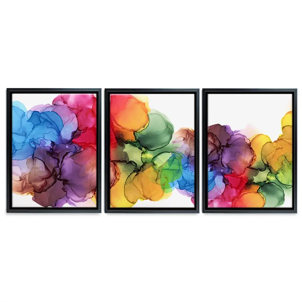 Watercolour Rainbow Curve Trio Canvas Print Watercolour Rainbow Curve Trio Canvas Print wall art product Rudchenko Liliia / Shutterstock