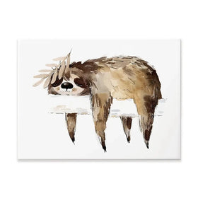 Watercolour Sloth Illustration Canvas Print Watercolour Sloth Illustration Canvas Print wall art product Natallia Bushuyeva / Shutterstock