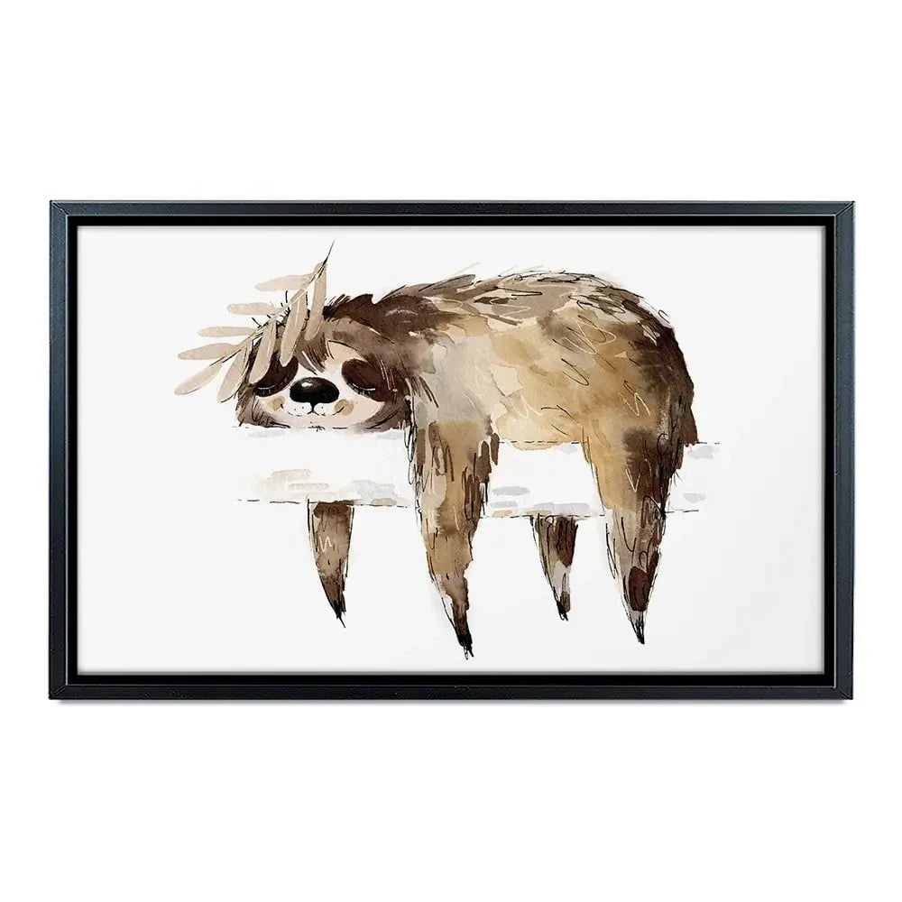 Watercolour Sloth Illustration Canvas Print Watercolour Sloth Illustration Canvas Print wall art product Natallia Bushuyeva / Shutterstock