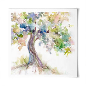 Watercolour Tree Of Life Square Art Print Watercolour Tree Of Life Square Art Print wall art product Carol Robinson