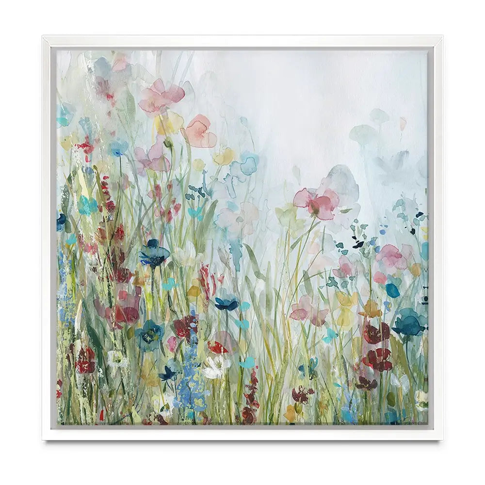 Watercolour Wildflower Meadow Oversized Canvas Print Watercolour Wildflower Meadow Oversized Canvas Print wall art product Art Print Shop