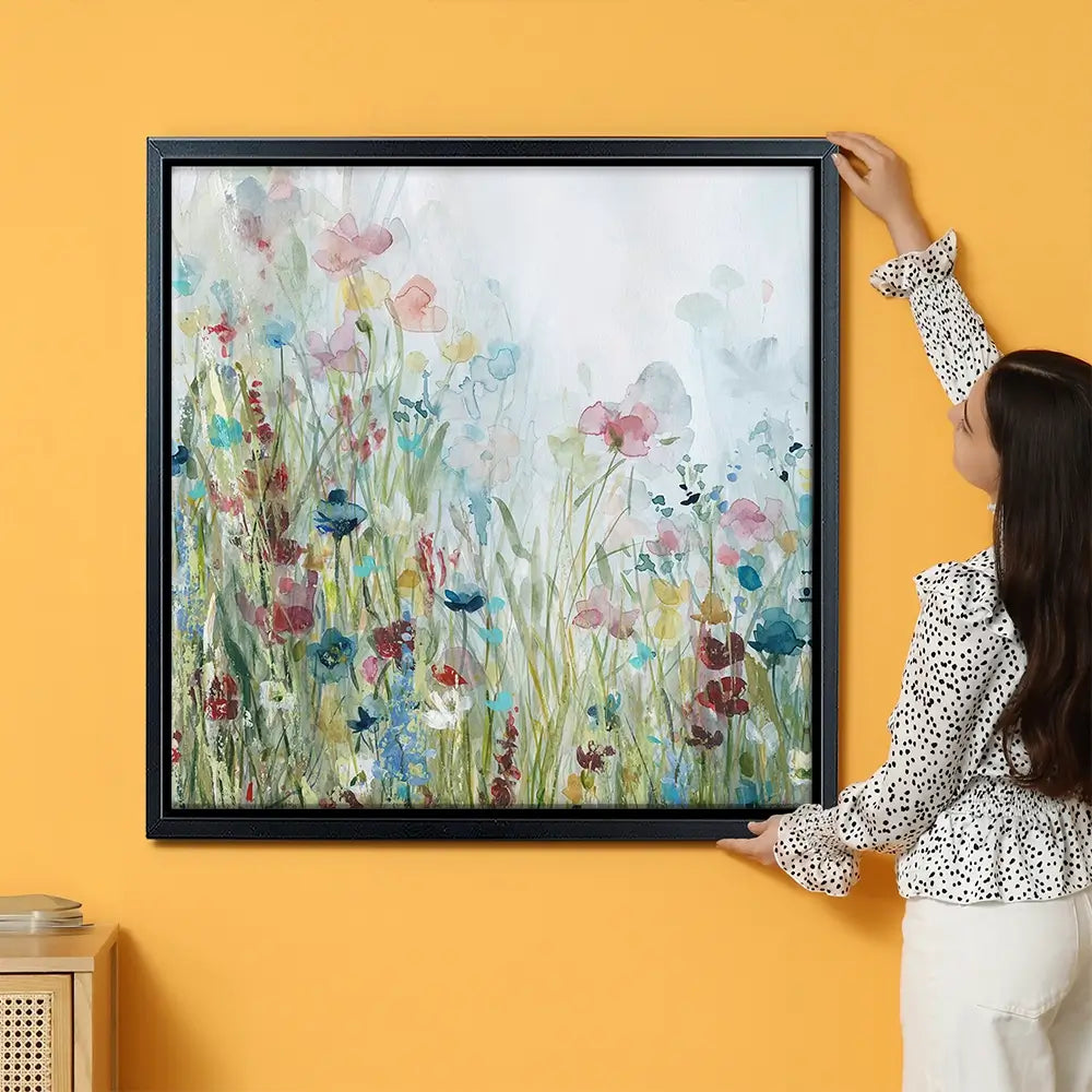 Watercolour Wildflower Meadow Oversized Canvas Print Watercolour Wildflower Meadow Oversized Canvas Print wall art product Art Print Shop