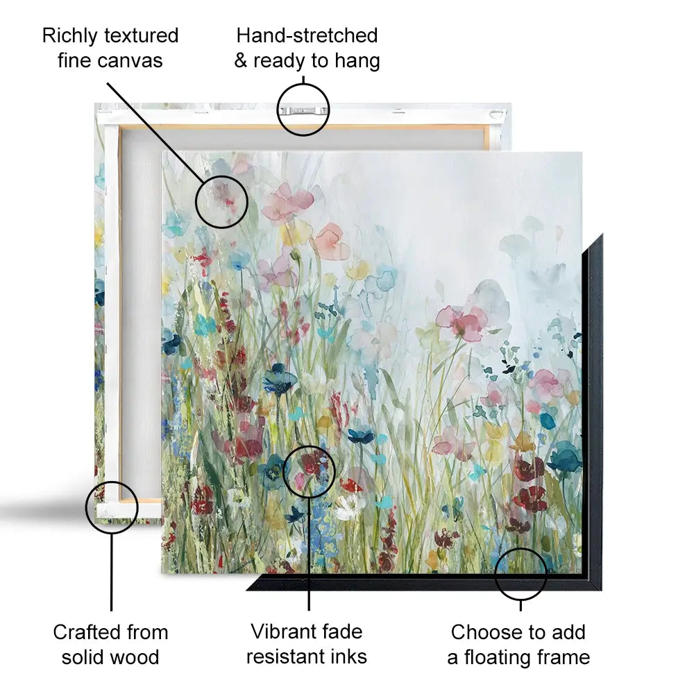 Watercolour Wildflower Meadow Oversized Canvas Print Watercolour Wildflower Meadow Oversized Canvas Print wall art product Carol Robinson