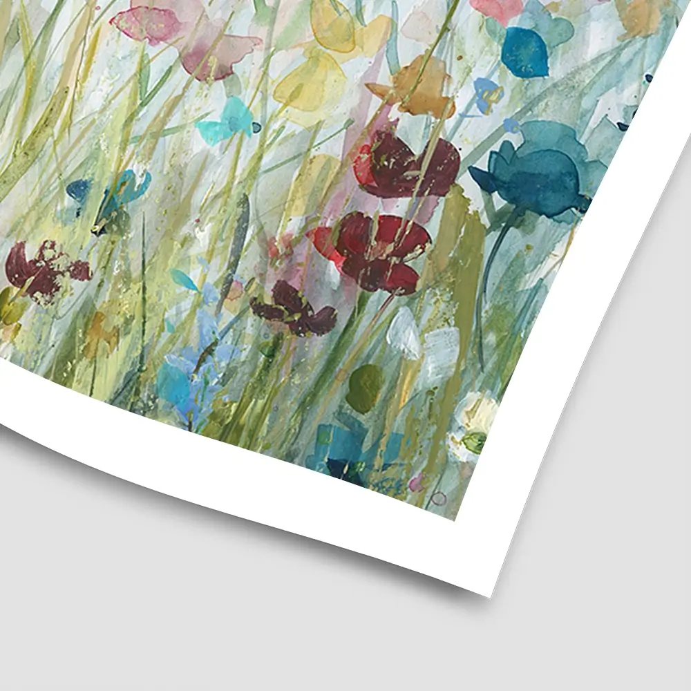Watercolour Wildflower Meadow Square Art Print Watercolour Wildflower Meadow Square Art Print wall art product Carol Robinson