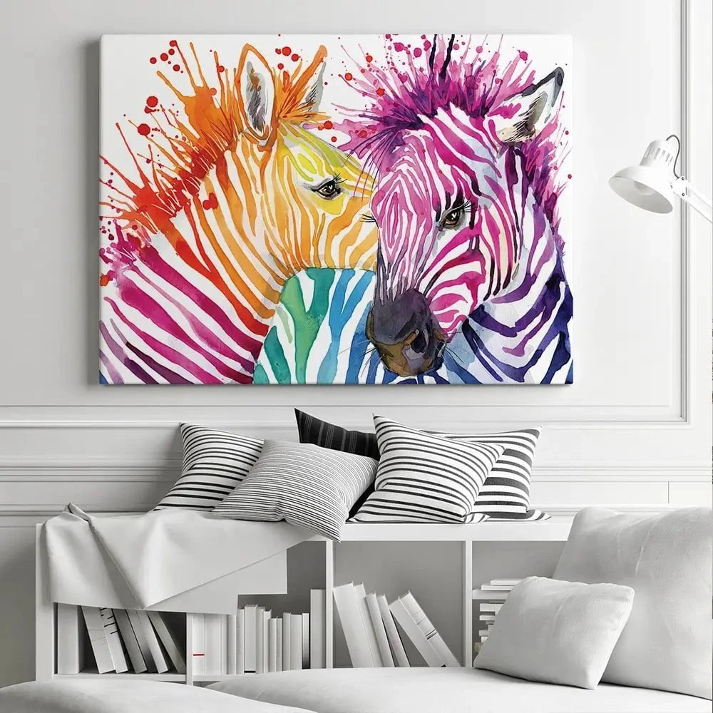 Watercolour Zebra Canvas Print Watercolour Zebra Canvas Print wall art product Faenkova Elena / Shutterstock