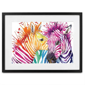 Watercolour Zebra Framed Art Print Watercolour Zebra Framed Art Print wall art product Faenkova Elena / Shutterstock