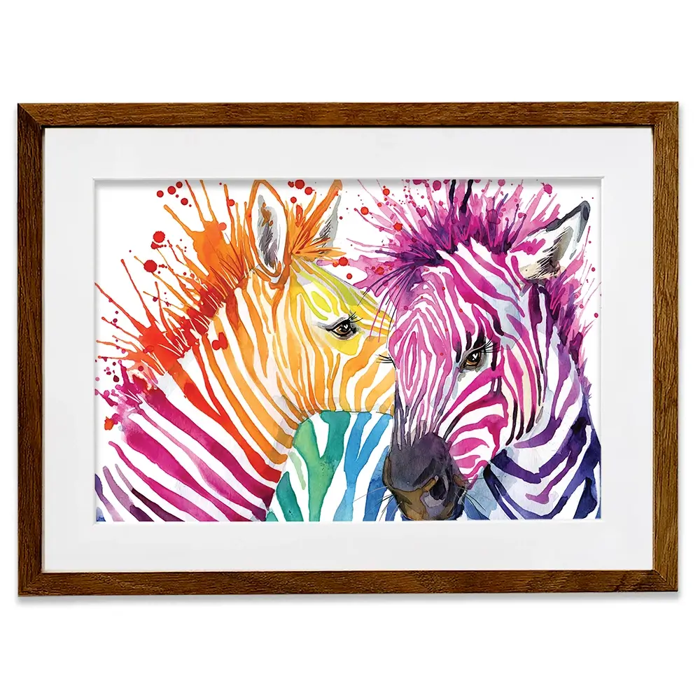 Watercolour Zebra Framed Art Print Watercolour Zebra Framed Art Print wall art product Faenkova Elena / Shutterstock