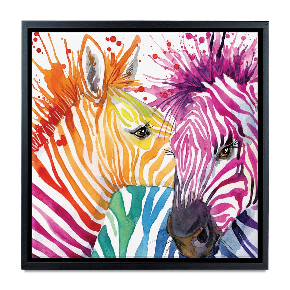 Watercolour Zebra Square Canvas Print wall art product Faenkova Elena / Shutterstock