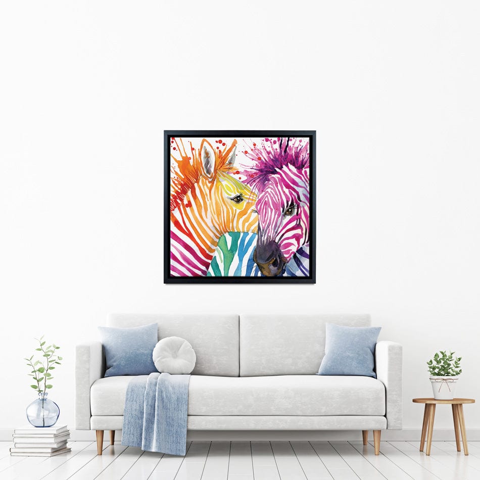 Watercolour Zebra Square Canvas Print wall art product Faenkova Elena / Shutterstock
