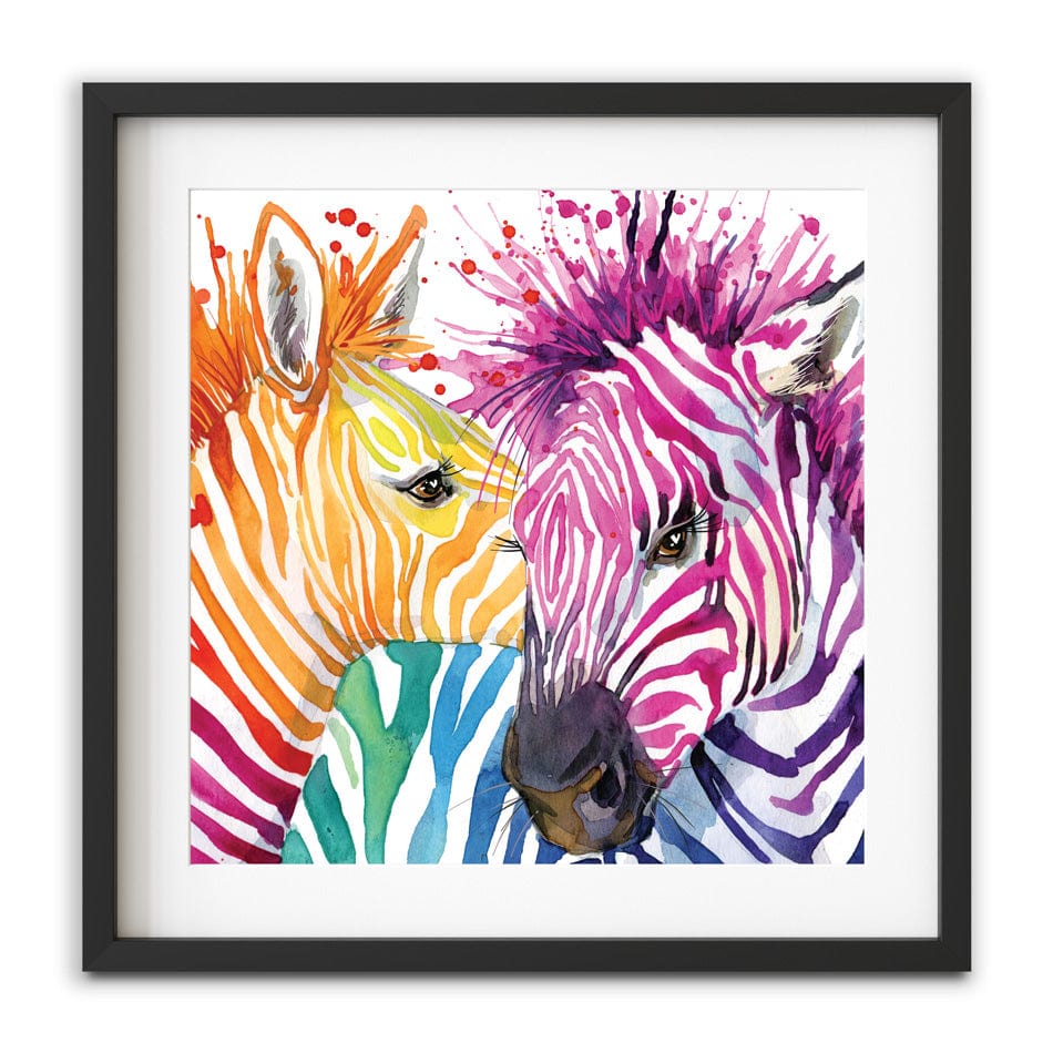 Watercolour Zebra Square Framed Art Print wall art product Faenkova Elena / Shutterstock