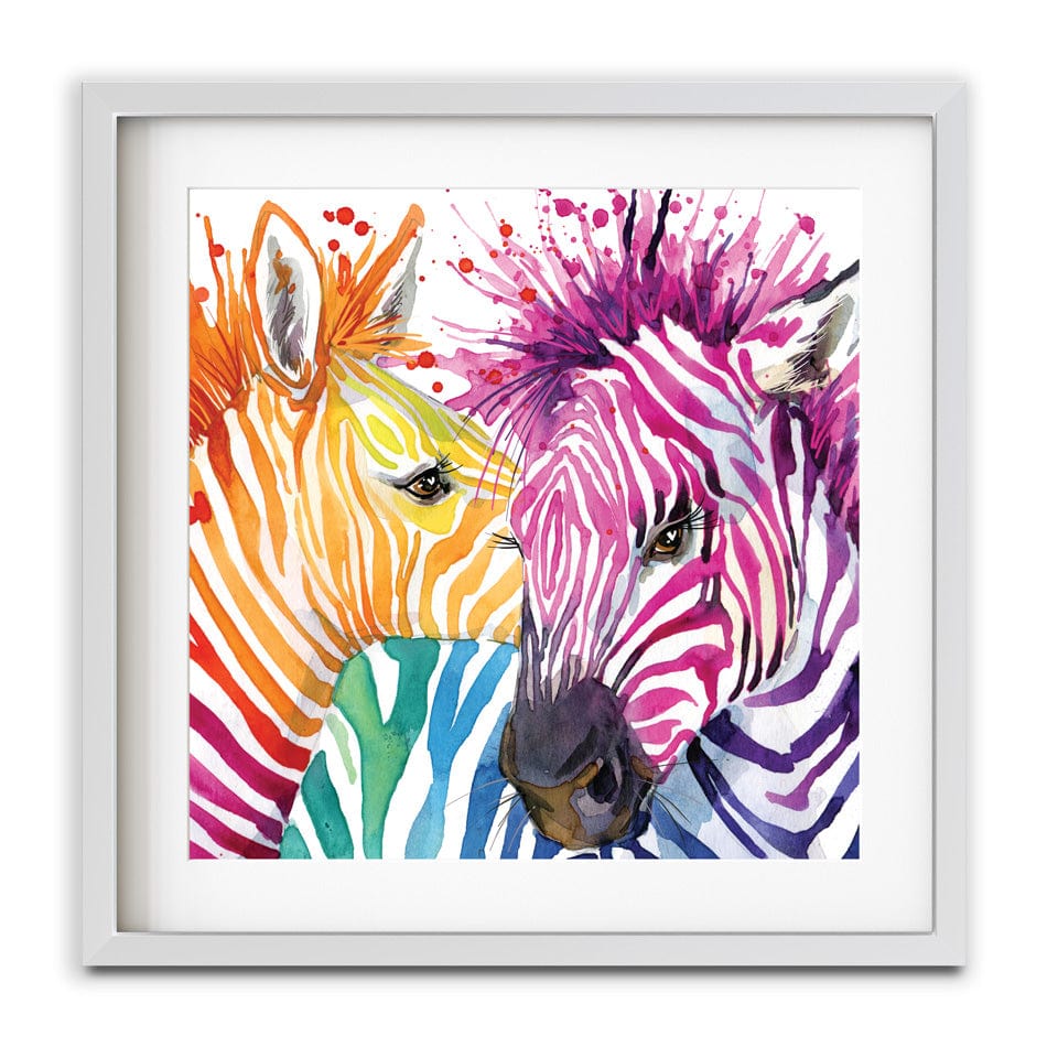 Watercolour Zebra Square Framed Art Print wall art product Faenkova Elena / Shutterstock