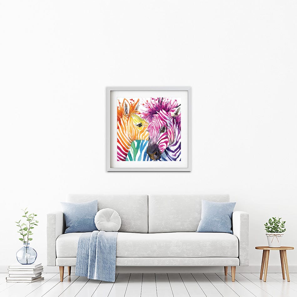 Watercolour Zebra Square Framed Art Print wall art product Faenkova Elena / Shutterstock