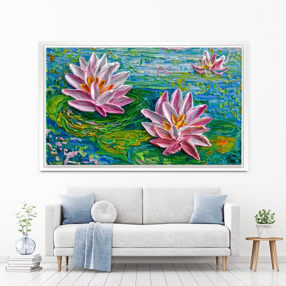 Waterlillies Pond 2 Canvas Print wall art product Olga Tkachyk