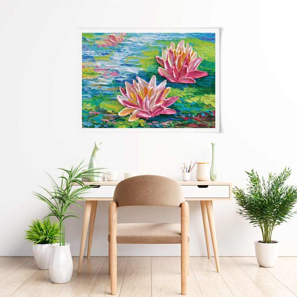 Waterlillies Pond Art Print wall art product Olga Tkachyk